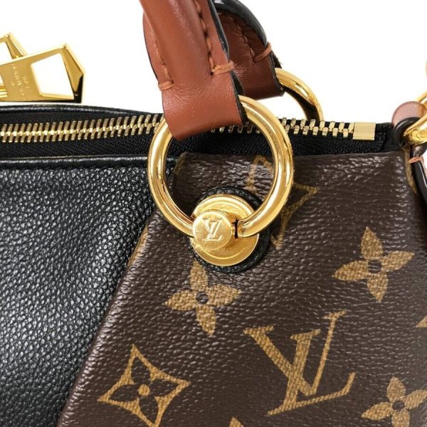 8 Louis Vuitton V Tote MM Monogram Canvas Leather Black Brown