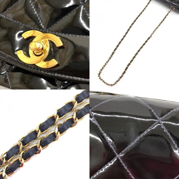 8 Chanel Matelasse TurnLock Chain Shoulder Bag Black