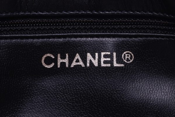 9 Chanel Matelasse Chain Shoulder Lambskin Bicolore Black Mini