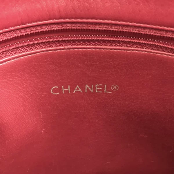 9 Chanel Tote Bag Hardware Gold Chain Leather Red Shoulder Bag