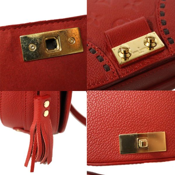 9 Louis Vuitton Juno Monogram Emplant Leather Crossbody Bag Red