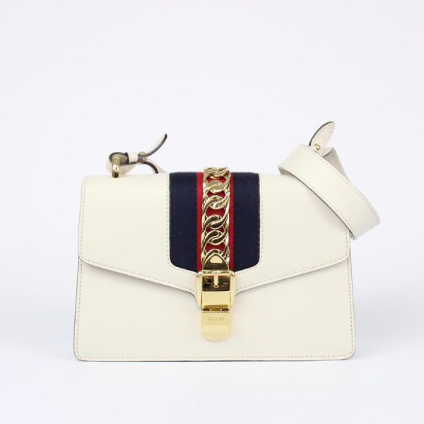 blanda co 19305yahoo Gucci Sylvie Shoulder Bag White