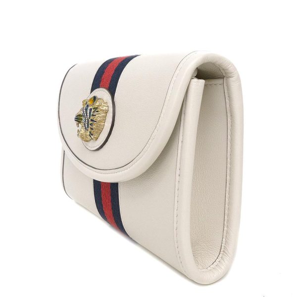 brandbrand 200093137018 4 Gucci Leather Canvas Rajah 2WAY Crossbody Chain Shoulder Mini Bag Tiger White