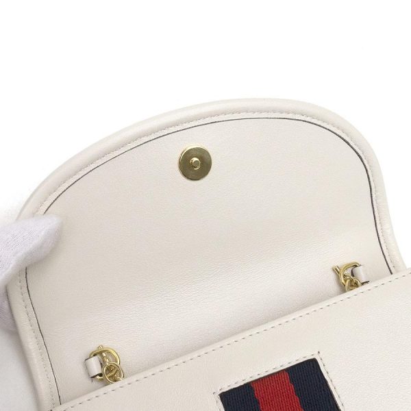 brandbrand 200093137018 9 Gucci Leather Canvas Rajah 2WAY Crossbody Chain Shoulder Mini Bag Tiger White