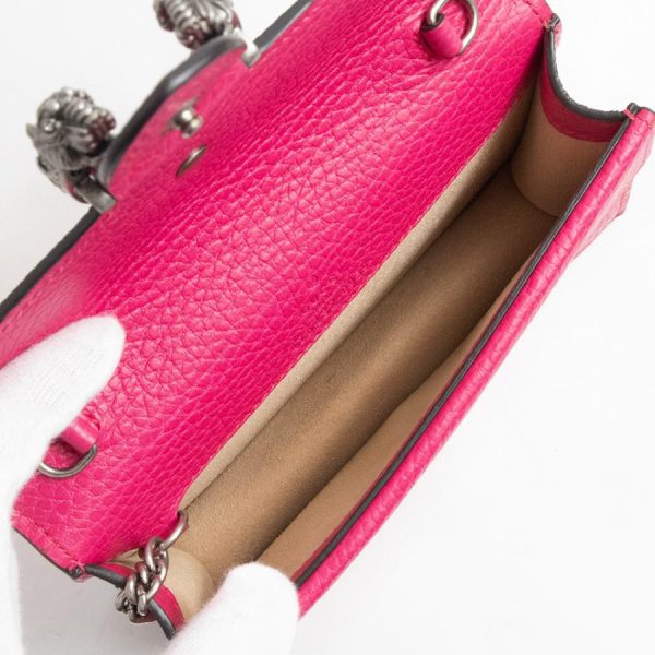 brandbrand 200094419018 2 Gucci Leather Dionysus Super Mini Chain Shoulder Bag Crossbody Pink