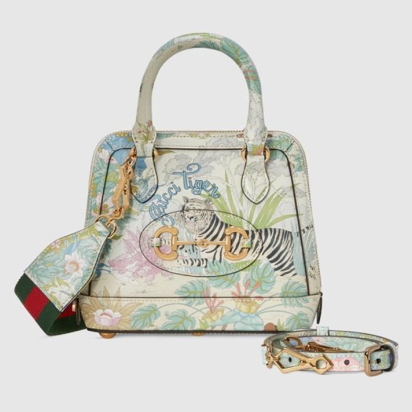 chanelist 677212utibc9177gucci677212utibc9177 8 Gucci Bag Back Tote Bag Shoulder Bag Off White Gold Tiger Flower Print Leather