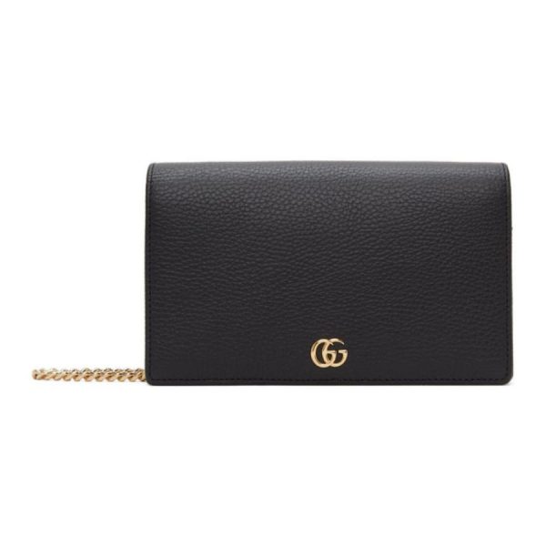 ef 3 hc 221451f048062 Gucci Mini GG Marmont Chain Shoulder Bag Black