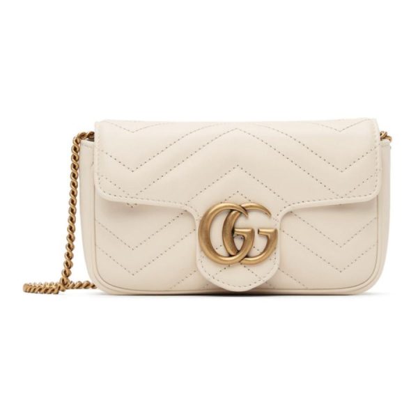 ef 3 hc 221451f048082 Gucci Shoulder Bag Super Mini GG Marmont Bag White