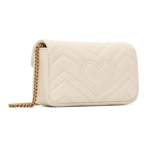 ef 3 hc 221451f048082 2 Gucci Shoulder Bag Super Mini GG Marmont Bag White