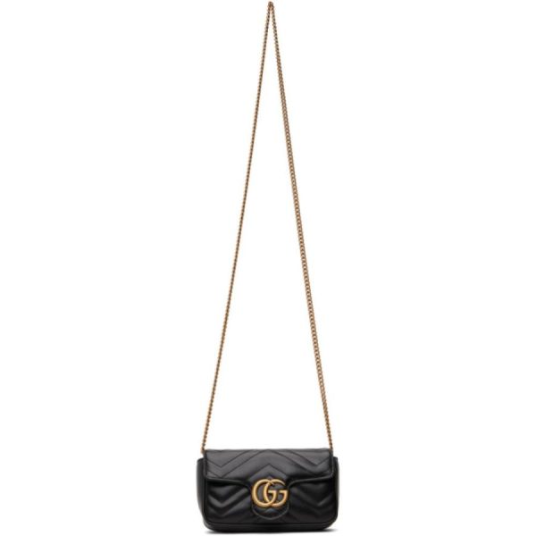 fermart3 store hc 221451f048070 3 d 20221114140053 Gucci Super Mini GG Marmont Shoulder Bag Black