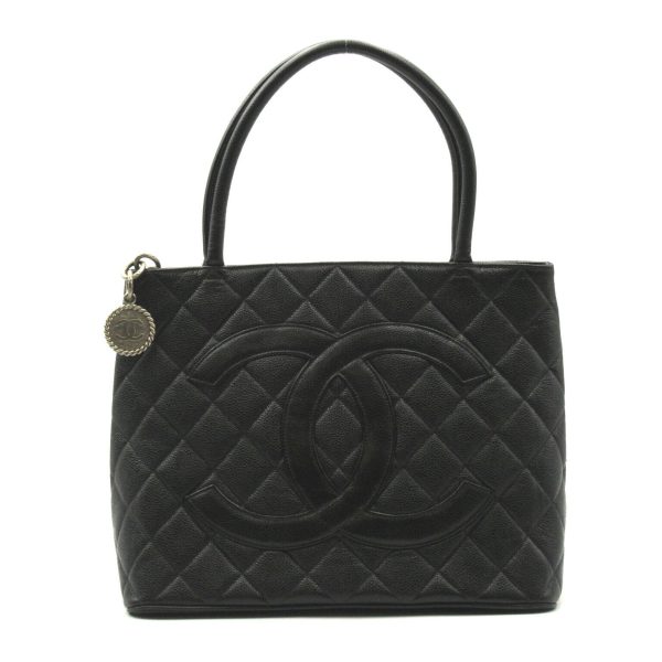 justbag03 Chanel Tote Bag Caviar Skin Grained Calf Black Tote Bag