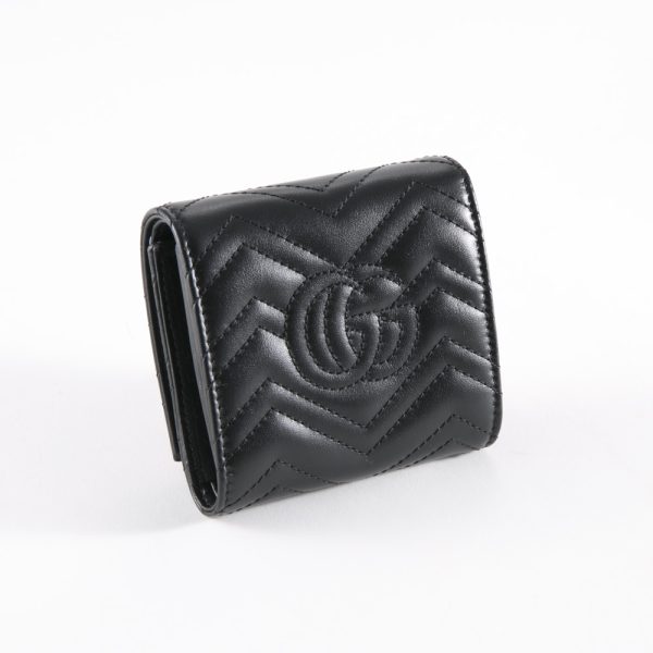 justbag04 Gucci GUCCI Folding Wallet GG MARMONT Black