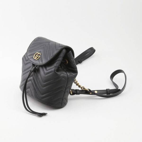 justbag06 Gucci Backpack Rucksack GG MARMONT Leather Black