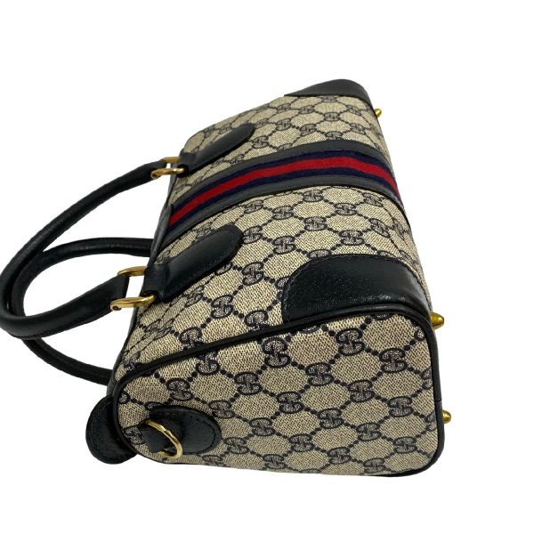 justbag07 Gucci Hand Bag Leather PVC Navy