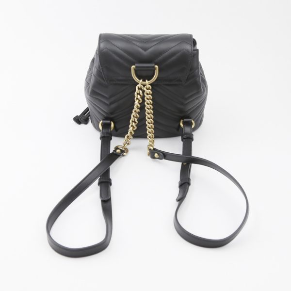 justbag07 Gucci Backpack Rucksack GG MARMONT Leather Black