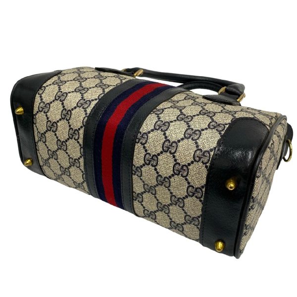 justbag10 Gucci Hand Bag Leather PVC Navy