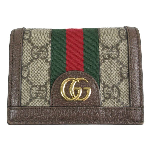 justbag12 Gucci Ophidia Compact Wallet Mini Wallet Card Case Coin Case Coin Purse Brown