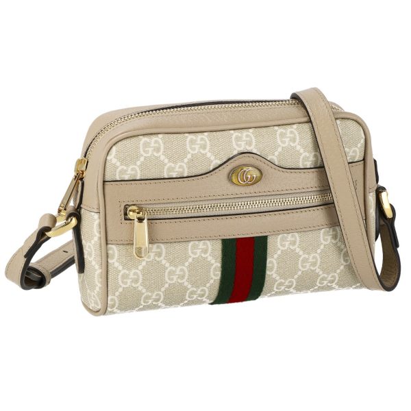 justbag13 Gucci Shoulder Bag Ophidia GG Supreme Canvas Leather Beige