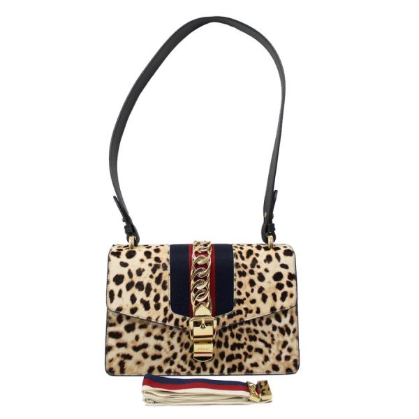 kaitsukedoh yj04491 10818 Gucci Bag Harako Sylvie Shoulder Bag Chain Leopard Multicolor