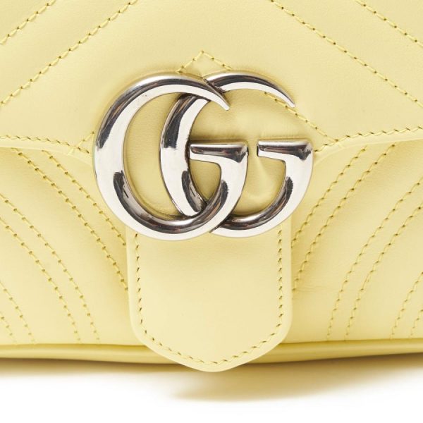 mb y 446744 dtdip 7412 6 d 20221118125756 Gucci Shoulder Bag GG Marmont Yellow Ladies