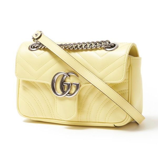 mb y 446744 dtdip 7412 i 20221118125753 Gucci Shoulder Bag GG Marmont Yellow Ladies