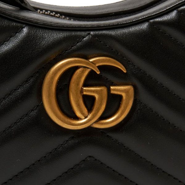 mb y 699514 dtdht 1000 8 d 20221125105218 Gucci Shoulder Bag GG Marmont Handbag Black Ladies