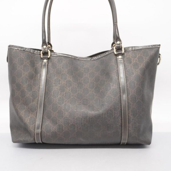 otakaraya 2ob0670 15 d 20221206123217 Gucci Tote Bag GG Supreme Dark Brown Gold Hardware