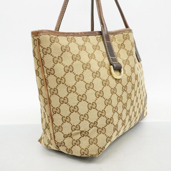 otakaraya 2ob1134 1 d 20221208125330 Gucci Tote Bag GG Canvas BeigeBrown Gold Hardware