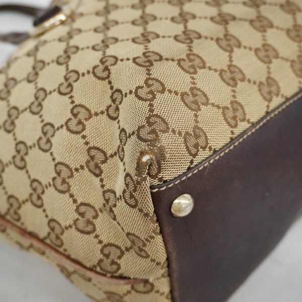 otakaraya 2ob1134 6 d 20221208125347 Gucci Tote Bag GG Canvas BeigeBrown Gold Hardware