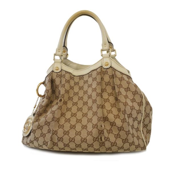 otakaraya 2ob1296 i 20221209143430 Gucci Tote Bag Suki GG Canvas Beige Gold Hardware