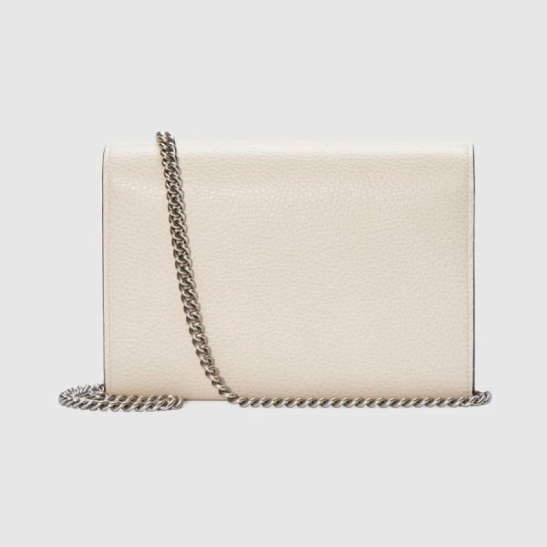 rarelist 401231caogm9174gucci401231caogm9174 3 Gucci Chain Wallet Shoulder Bag White Antique Silver Leather