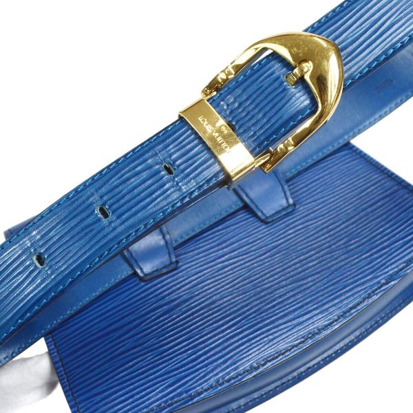 s l16003 LOUIS VUITTON Tilsitt Waist Pouch Bum Bag Blue Epi Leather