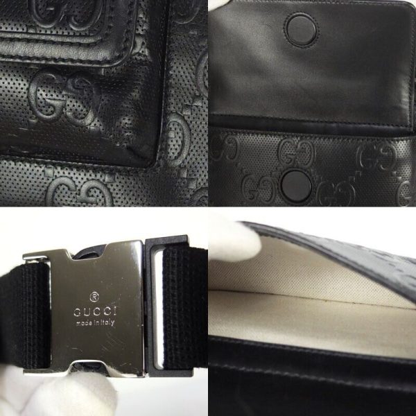 s l16007 GUCCI Waist Pouch Bumbag Black