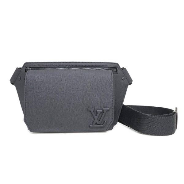 1 Louis Vuitton Bum Bag NV Body Bag Waist Bag Grain Leather Grain Leather Black