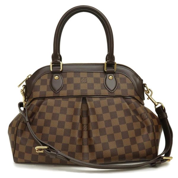 1 Louis Vuitton Trevi PM 2 Way Diagonal Shoulder Handbag Damier Brown