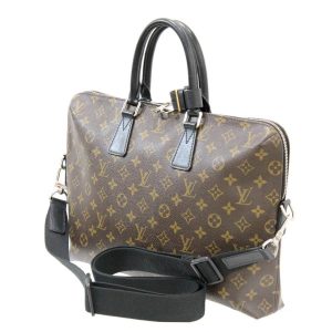 1 Louis Vuitton Porte Document Joule PDJ Briefcase Business Bag Monogram Macassar