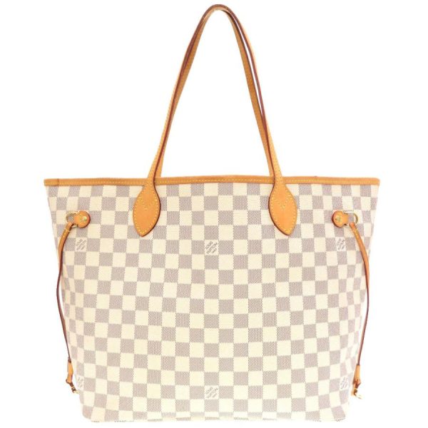 1 Louis Vuitton Damier Azur Neverfull MM Tote Bag