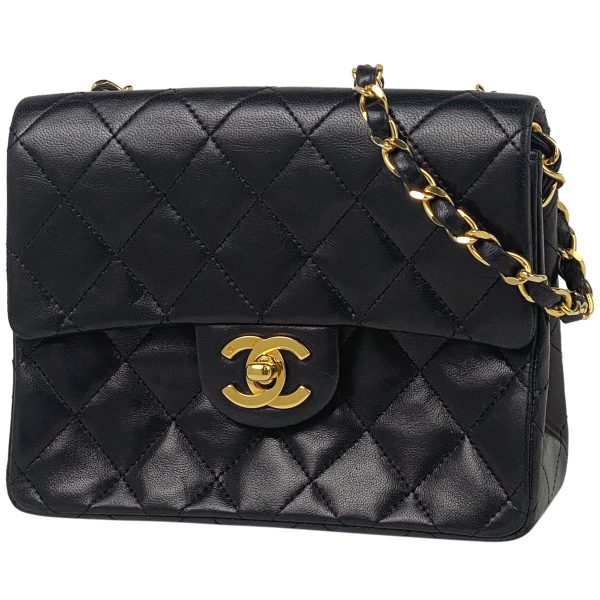 1 Chanel Single Matelasse Single Flap Chain Shoulder Bag Cocomark CC Shoulder Bag Leather Black