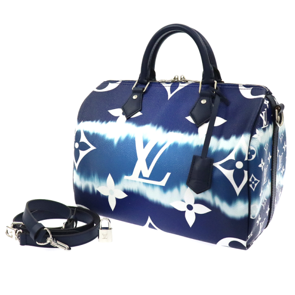 1 Louis Vuitton LV Escal Speedy Bandouliere 30 Monogram Blue