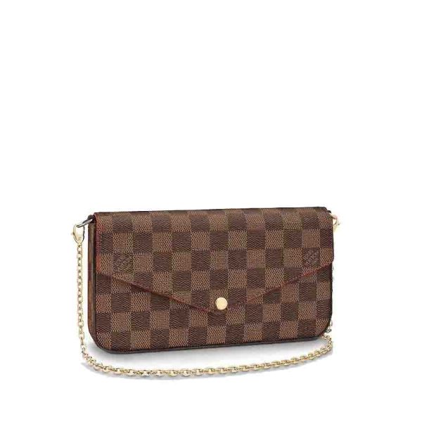 1 Louis Vuitton Pochette Felicie Damier Ebene Shoulder Bag