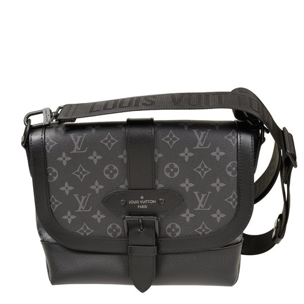 1 Louis Vuitton Saumur Messenger Bag Monogram Eclipse Canvas Bag