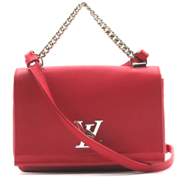 1 Louis Vuitton Lock Me BB 2way Shoulder Bag Red