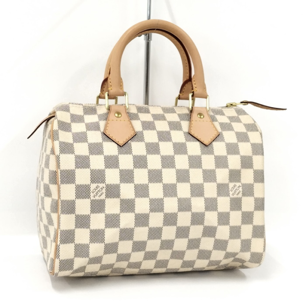 1 Louis Vuitton Speedy 25 Boston Bag Damier Azur