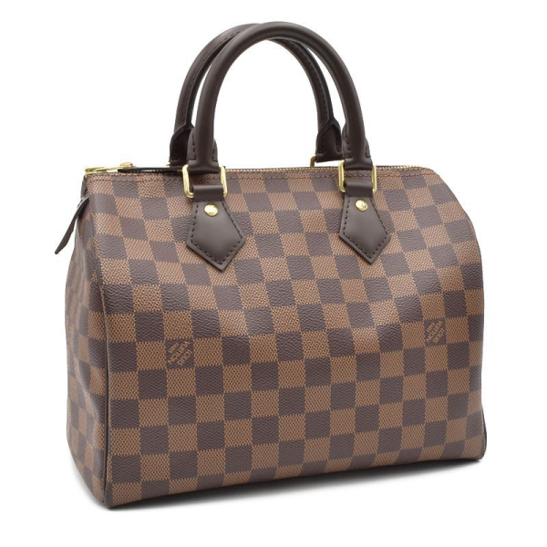 1 Louis Vuitton Speedy 25 Damier Ebene Handbag Mini Boston Bag Brown