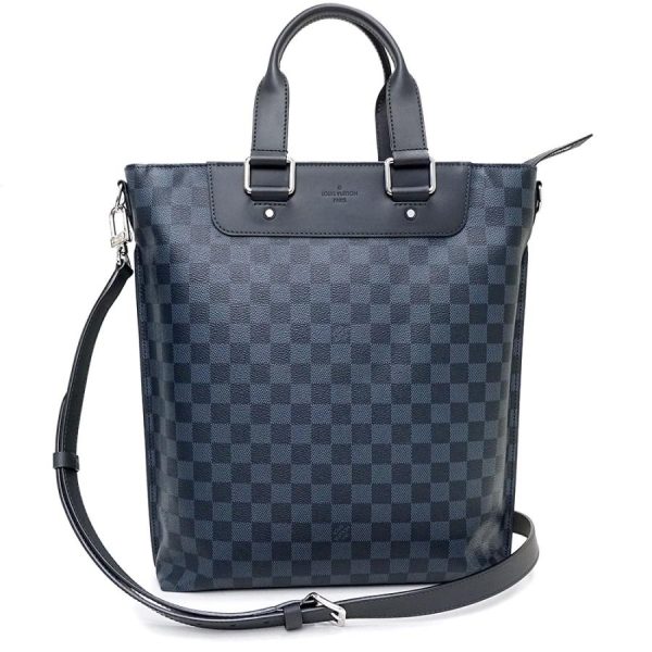 1 Louis Vuitton Coverjour Diagonal Damier Cobalt Shoulder Bag Black