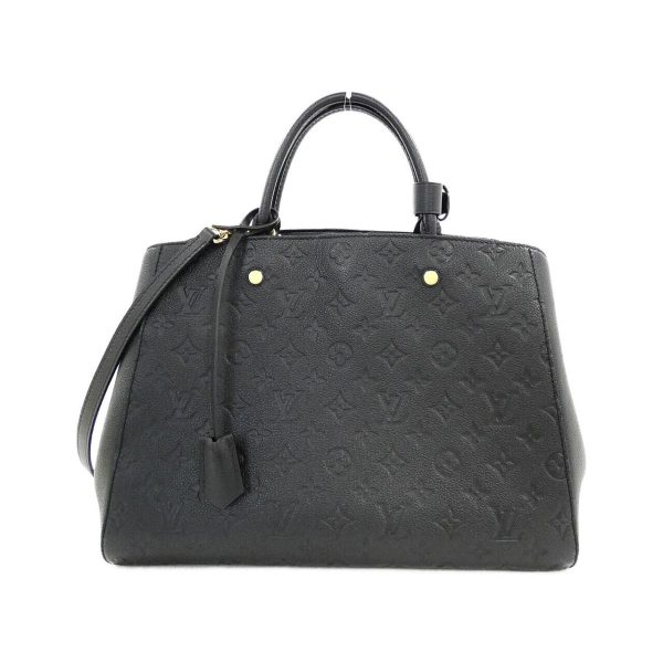 1 Louis Vuitton Monogram Empreinte Montaigne GM Bag Black