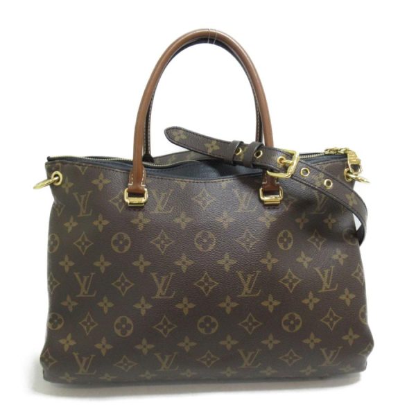 1 Louis Vuitton Pallas Shoulder Bag Brown PVC Coated Canvas