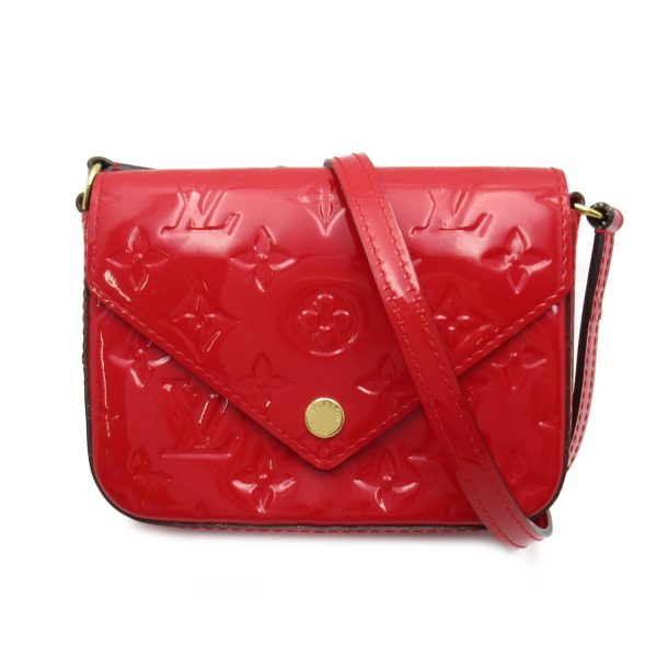 1 Louis Vuitton Sac Lucy Shoulder Bag Vernis Cerise Red