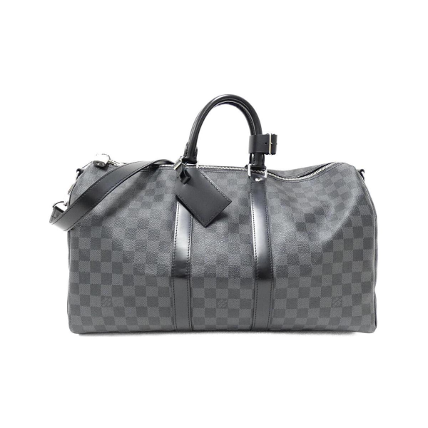 1 Louis Vuitton Damier Graphite Keepall Bandouliere Boston Bag