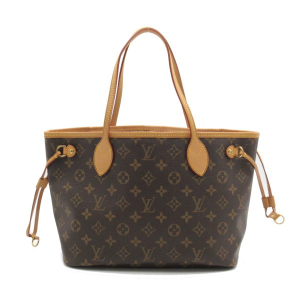 1 Louis Vuitton Neverfull PM Tote Bag PVC Coated Canvas Monogram Brown